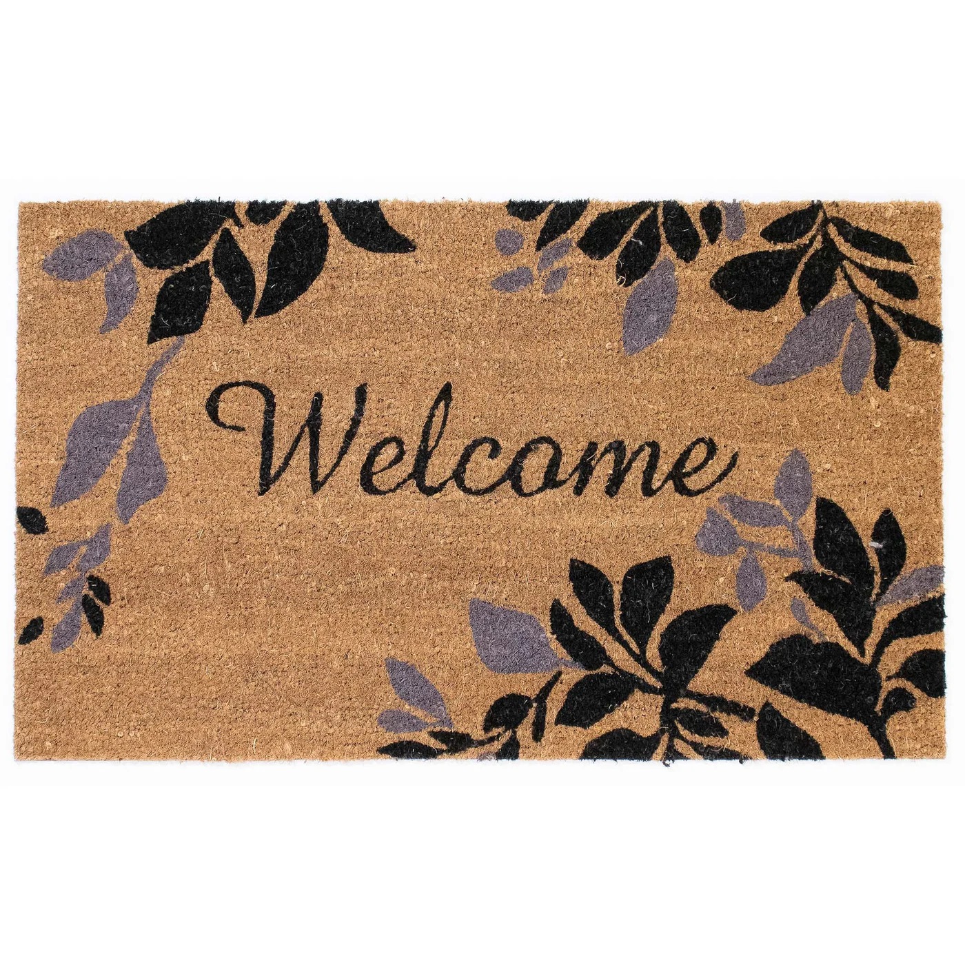 18 X 30 BLK. LEAVES BOARDER MAT