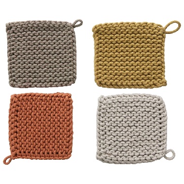 COTTON CROCHETED POTHOLDER
