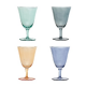 ST/4 ASST. COLORS,8 OZ. WINE GLS