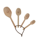 6" WOOD MEAS. SPOON