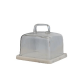 MARBLE CHEESE PLATE W/GL.DOME