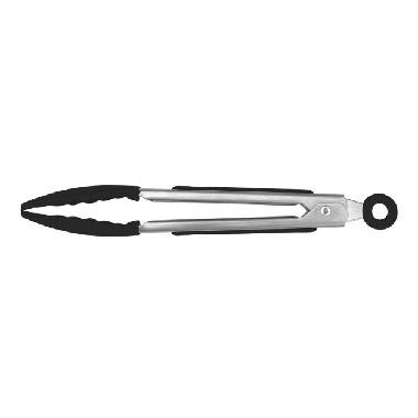 11" Mini Silicone Tong, Blk.
