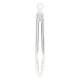 11" Mini Silicone Tong,Wht.