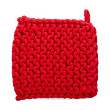 CRCHT TRIVET/POTHOLDER, RED
