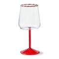 PEPPERMINT STRIPE WINE GLS
