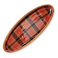 LG. HOLIDAY PLAID WOOD PLATTER