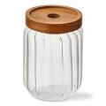 RIBBED GLASS CANISTER MEDIUM