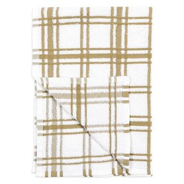 Windowpane Towel-Khaki