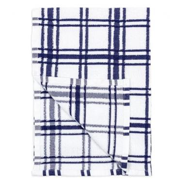 Windowpane Towel-Ink Blue