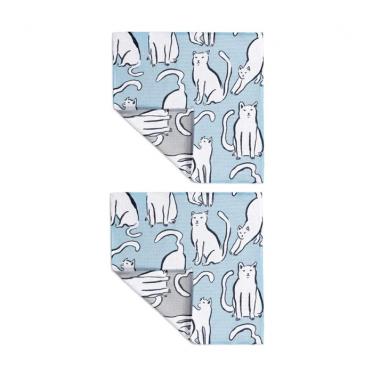 VIBE Cloth S/2-Curious Cats