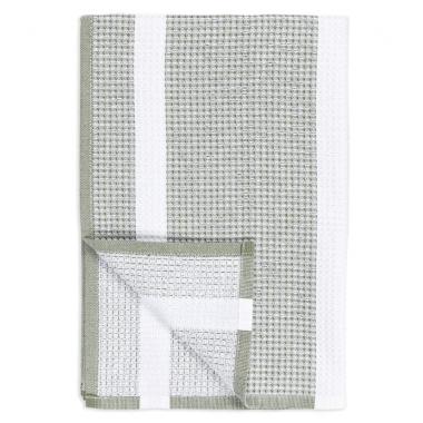 Waffle Stripe Towel-Thyme