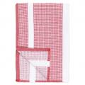 Waffle Stripe Towel-Crimson